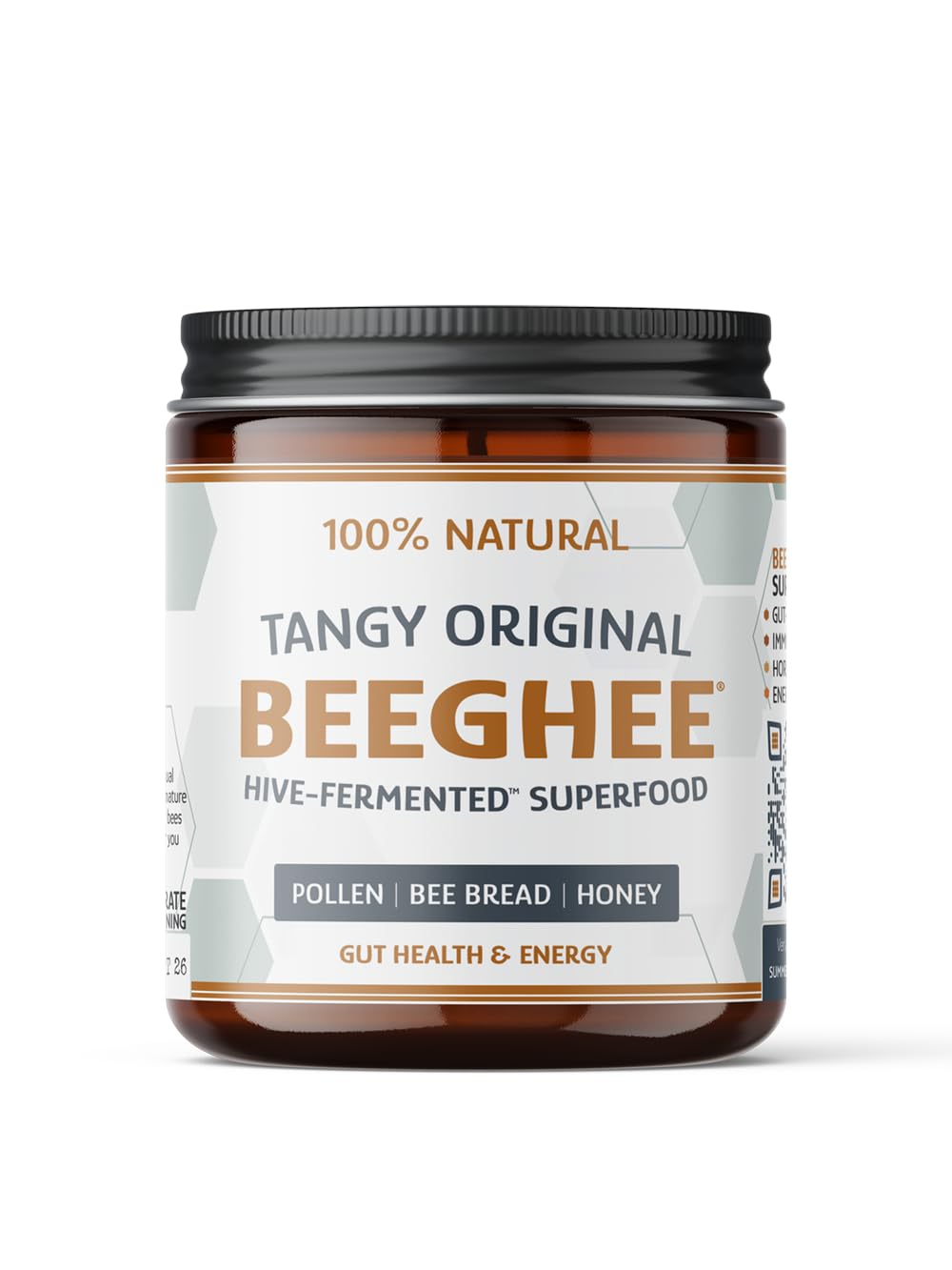 Beeghee live probiotic bee bread jar with living cultures for gut health