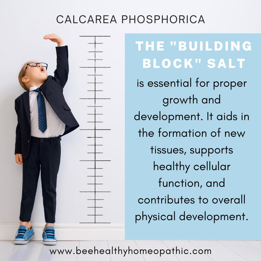 BeeHealthy CalcPhos 3X bottle with label emphasizes dental health.