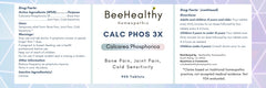 BeeHealthy CalcPhos 3X tablets close-up of active ingredients.