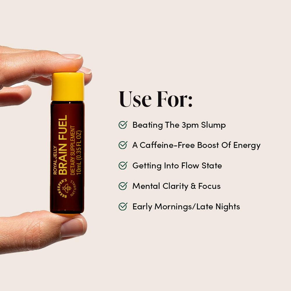 Beekeeper's Naturals B.LXR dispenser cap for precise dosing.