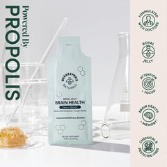 Beekeeper's Naturals brain bottle showcasing vanilla flavor