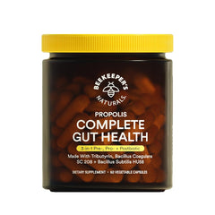 Beekeeper's Naturals Complete Gut Health bottle supports daily digestive balance.