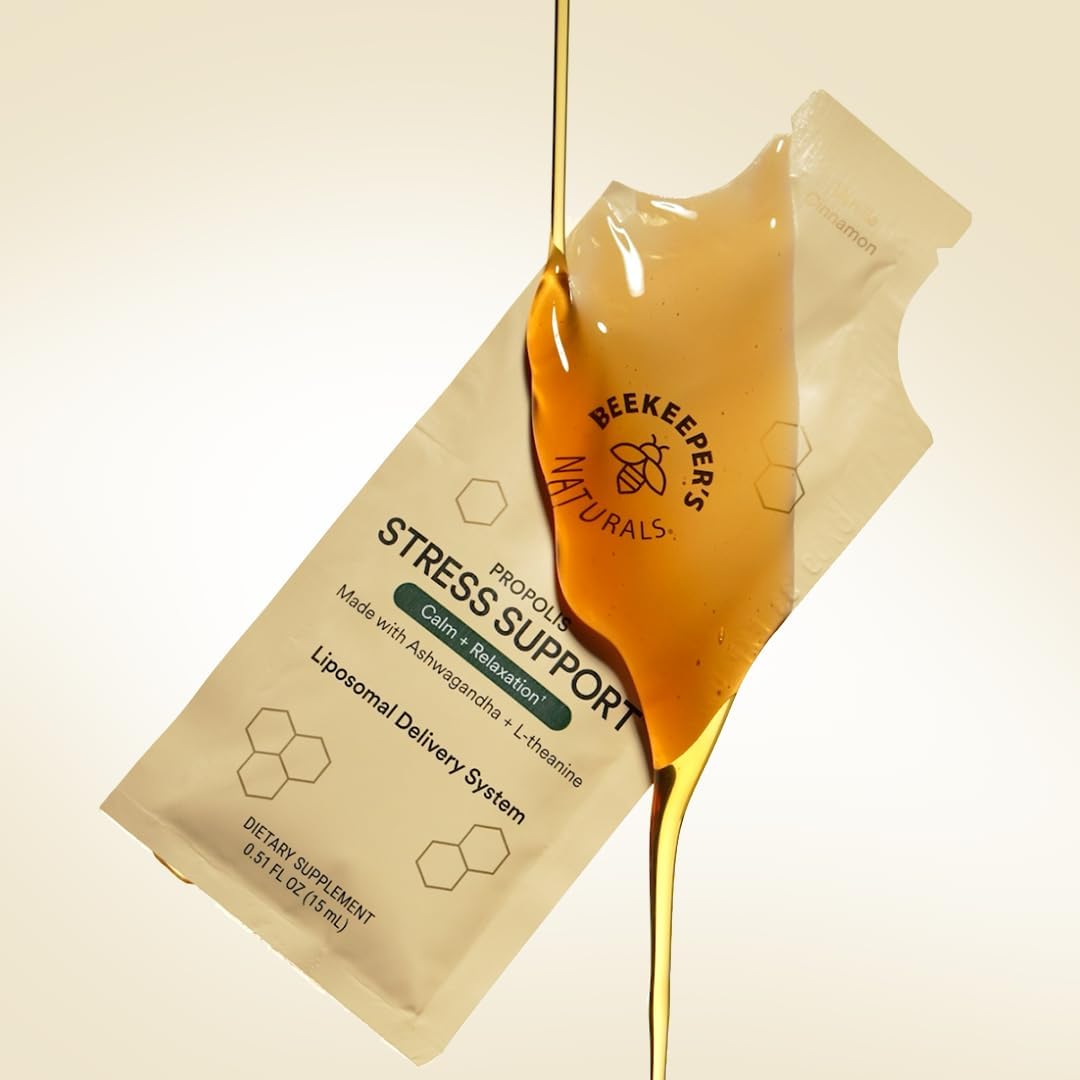 Beekeeper's Naturals 600mg formula comes in convenient daily packets.