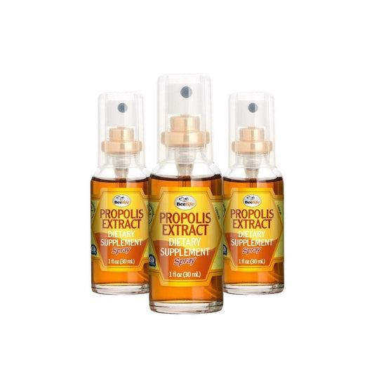 Beelife Propolis Sore Throat Spray bottle for soothing relief.