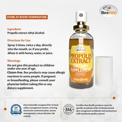 Beelife Propolis Sore Throat Spray sugar-free formula for daily use.
