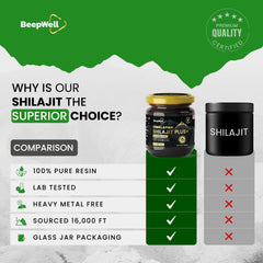 BeepWell Shilajit resin daily ritual image suggests easy integration into routines.