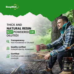 BeepWell Shilajit resin with lab certification implies safety, potency, and quality you can trust.