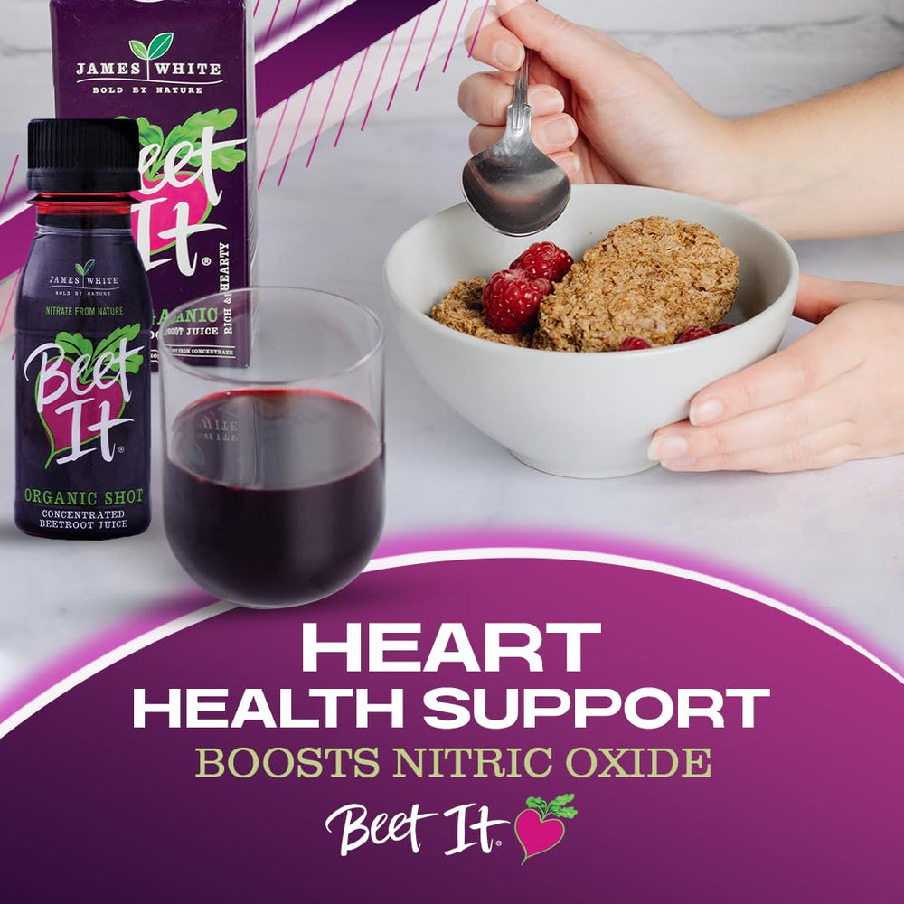 BEET IT Circulation shot ready-to-blend with a breakfast smoothie.