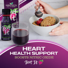 BEET IT Circulation shot ready-to-blend with a breakfast smoothie.