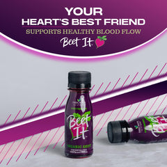 BEET IT Circulation daily-use bottle on a kitchen counter.