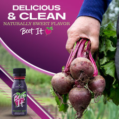 BEET IT Circulation shot being poured into a glass.