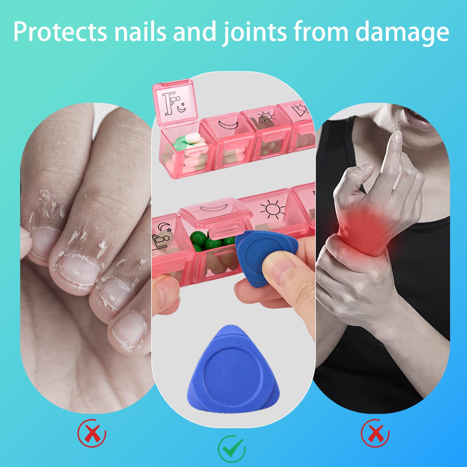 BEFUNZL BPA-free odorless pill box for safe storage.