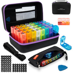 BEFUNZL hard-shell travel case keeps pills secure on the go.
