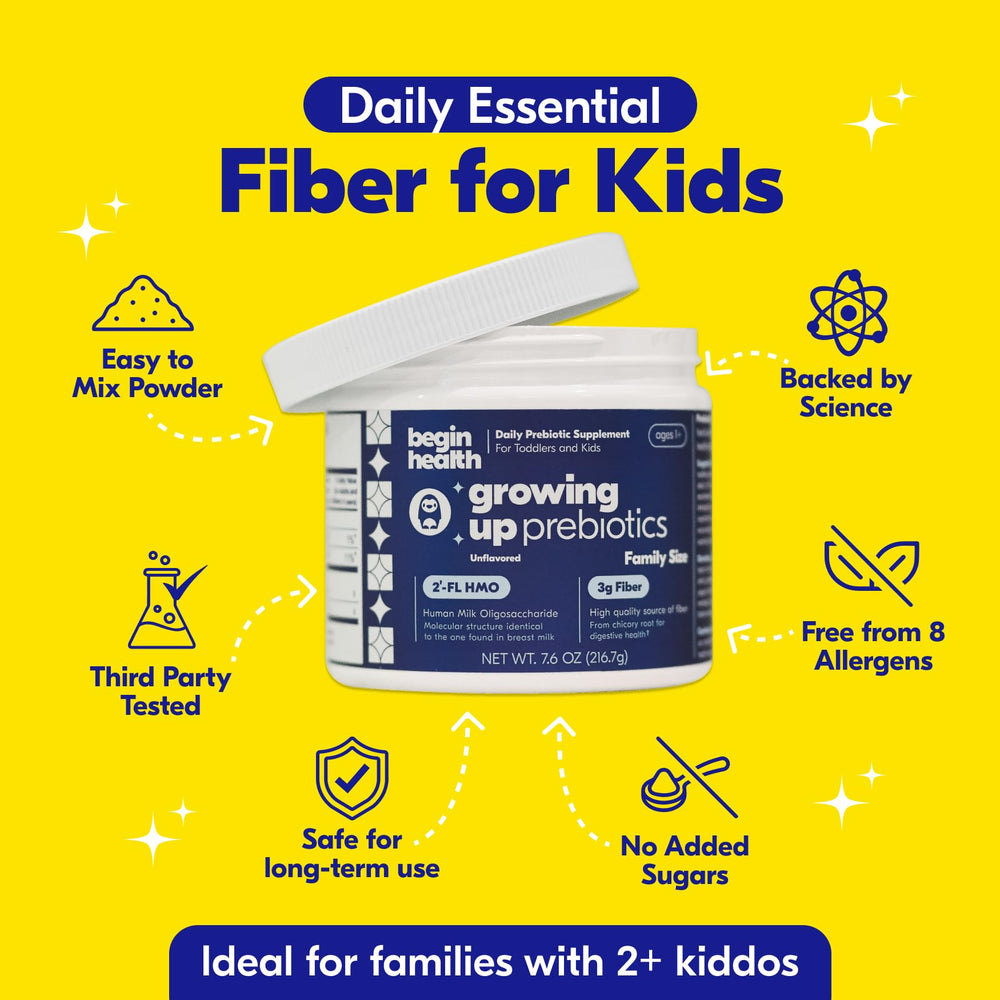 Begin Health chicory root fiber delivers 3 g per serving for regularity.