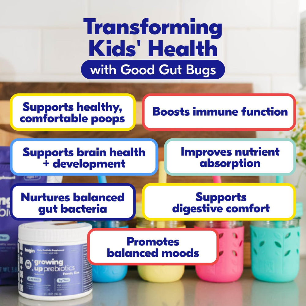 Begin Health no junk ingredients for clean, kid-friendly servings.