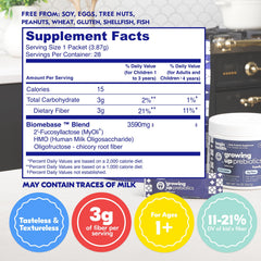 Begin Health prebiotic soluble powder for kids helps softer stools and easier daily mixing.