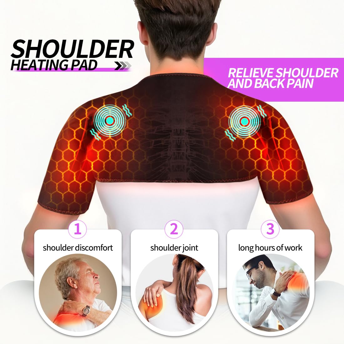 Beihaixiang heating pad connected to power for continuous warmth during use.