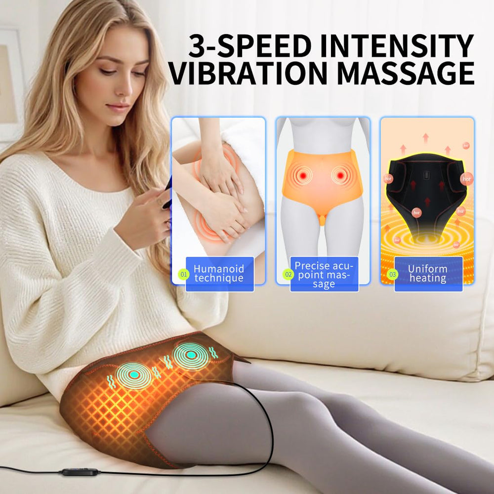 Beihaixiang heating pad in-bed use for cramps relief.