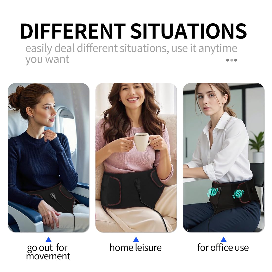Beihaixiang portable heating pad offers 3-speed vibration.