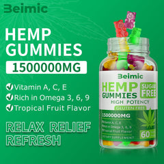 Travel-friendly BEIMIC Naturals Gummies bottle on display