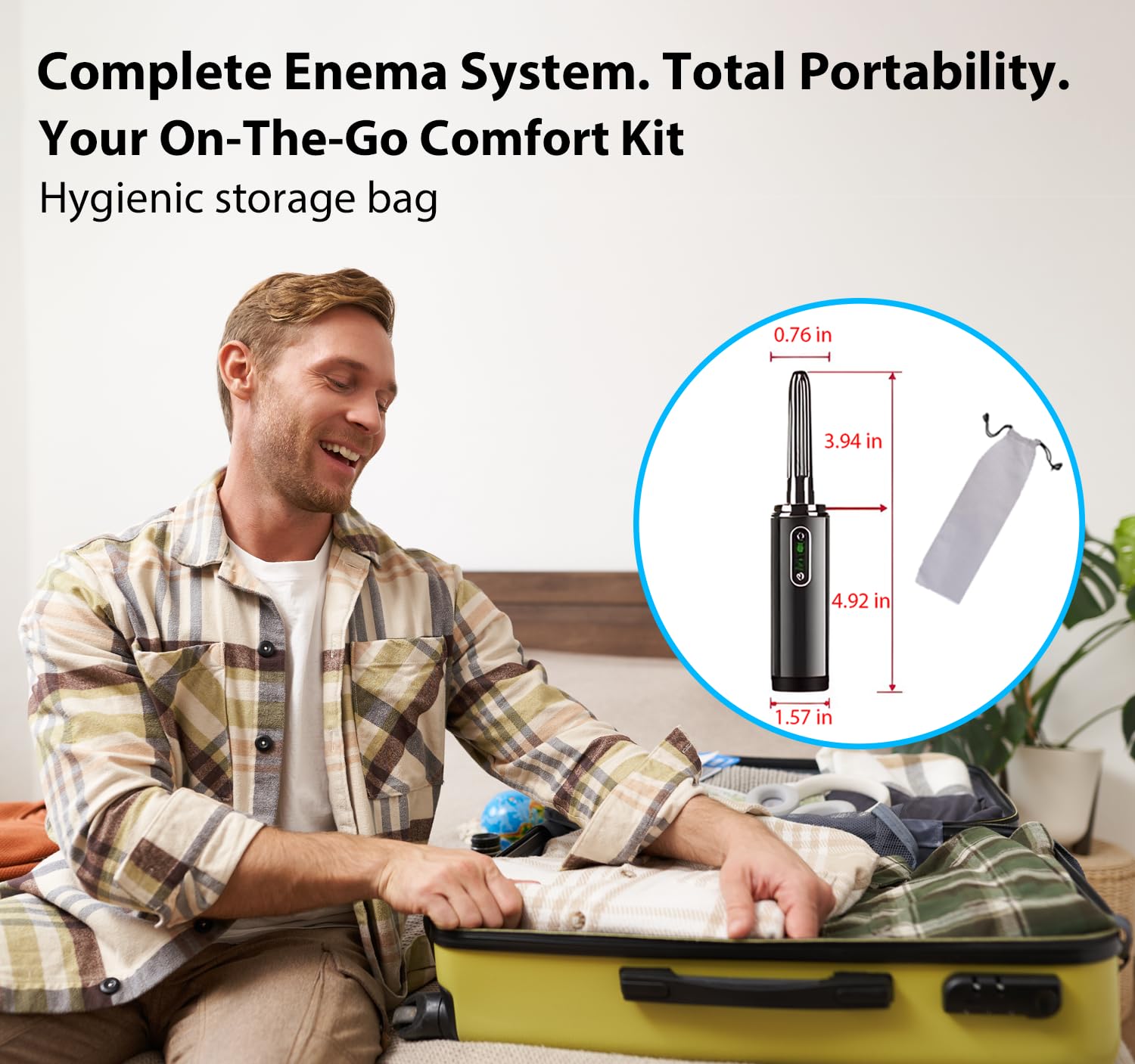 Belcore Upgrade Enema Douche prevents backflow with separate clean/dirty water design