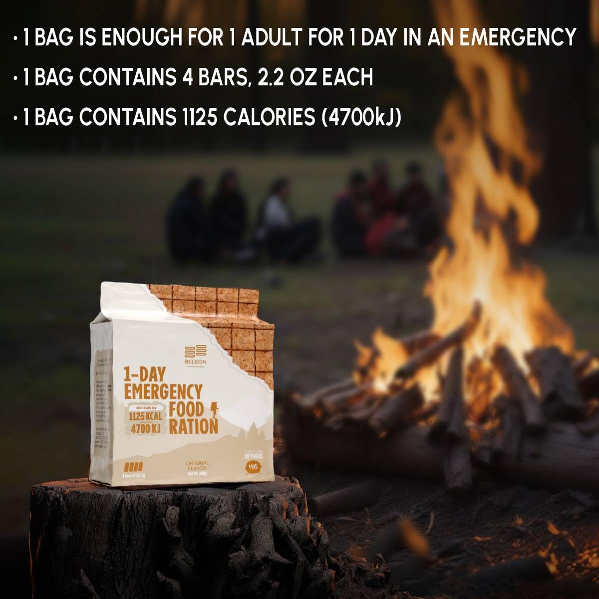 Beleon Survival Ration nutrition facts highlights essential elements for basic activity