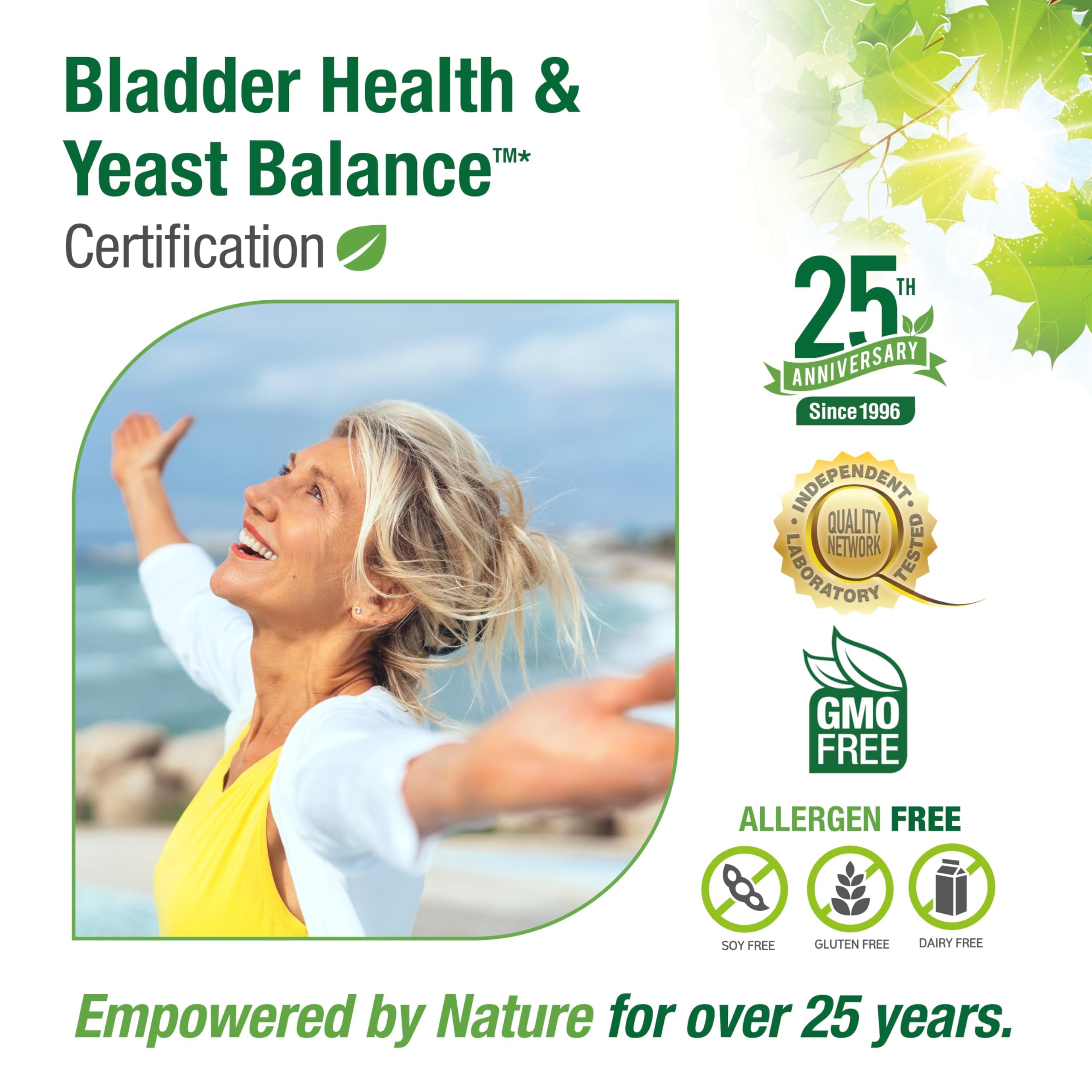Bell Bladder Health & Yeast Balance front view features easy-to-swallow capsules.