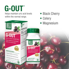 Bell G-Out ingredients: black cherry and celery seed for natural support