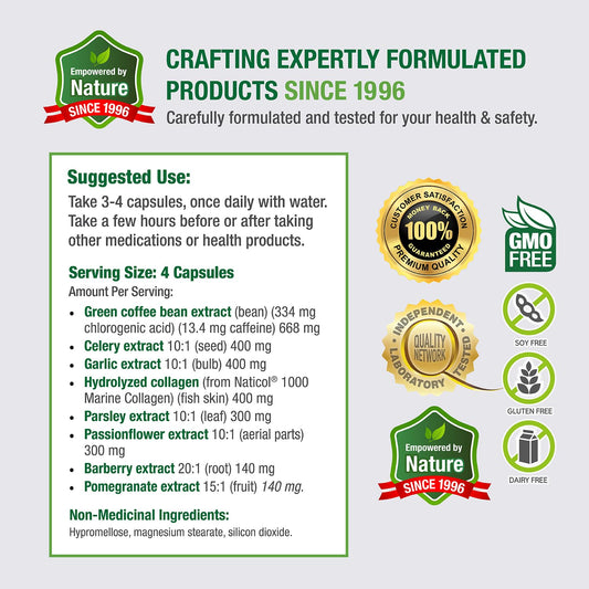 Bell green coffee bean extract capsule close-up for plant-based daily option.
