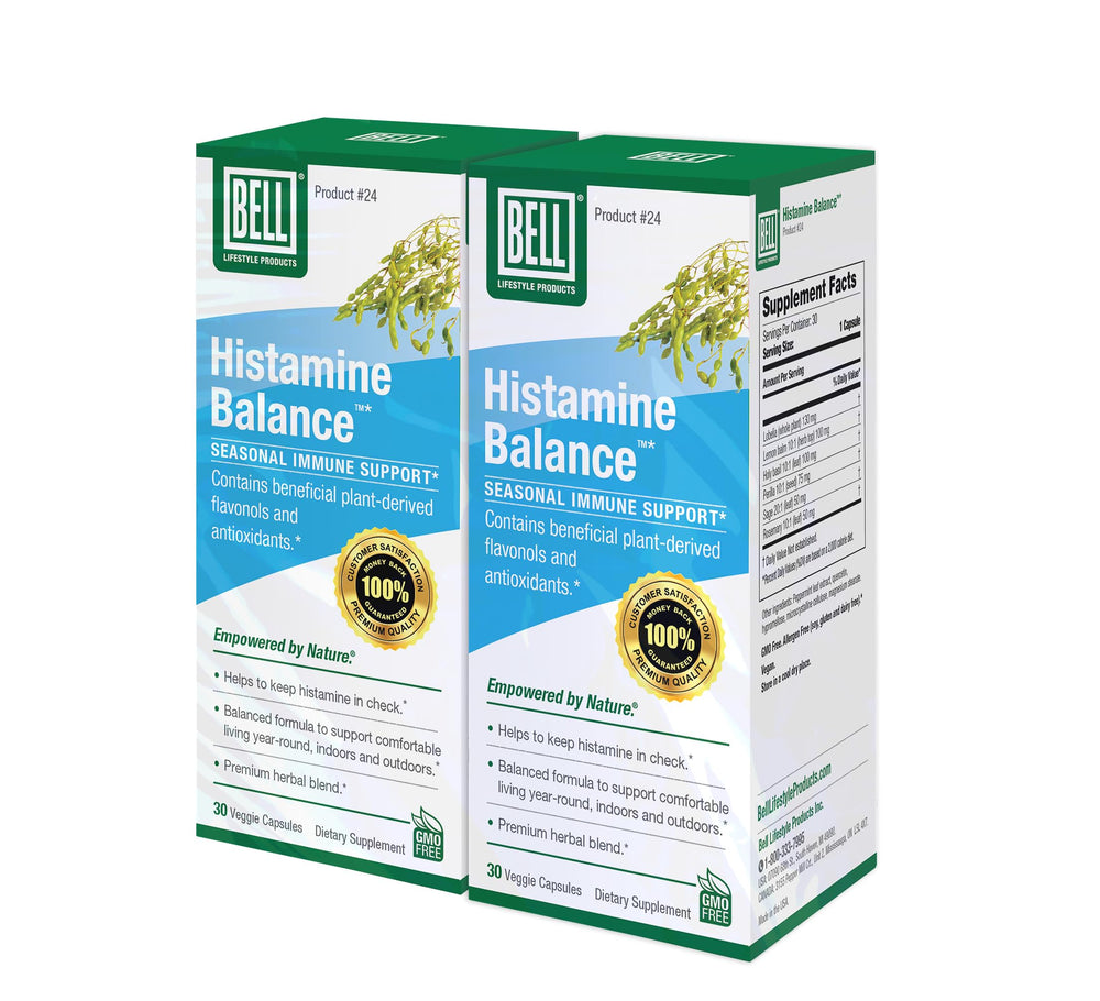 Bell Histamine Balance bottle for daily immune support with a natural herbal blend.