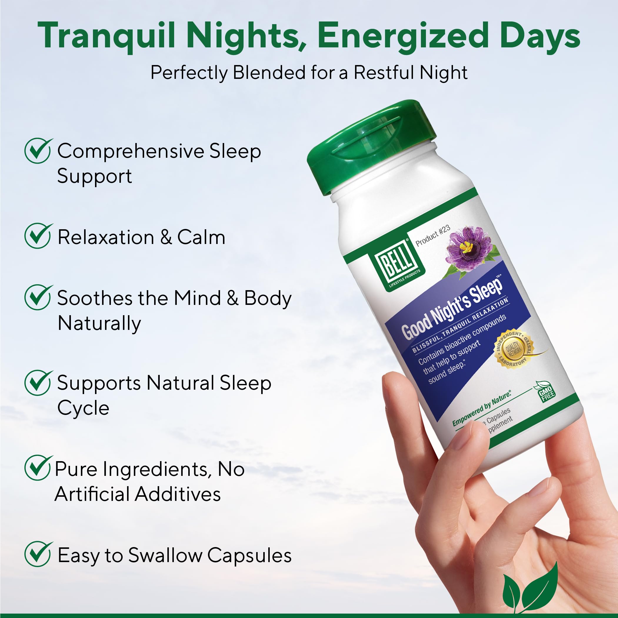 Bell Lifestyle Good Night's Sleep valerian closeup highlights calming traditions