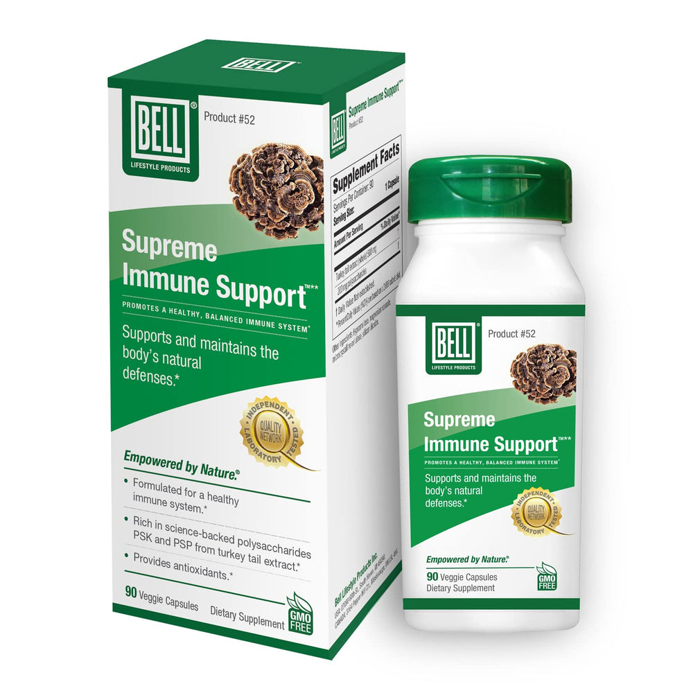 Bell Supreme Immune Support capsules with Turkey Tail for daily immune support.