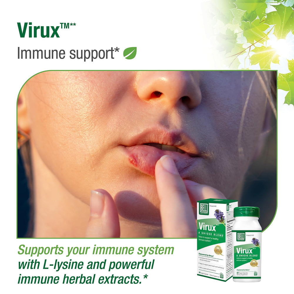 Bell Virux veggie capsules suited to plant-based diets.