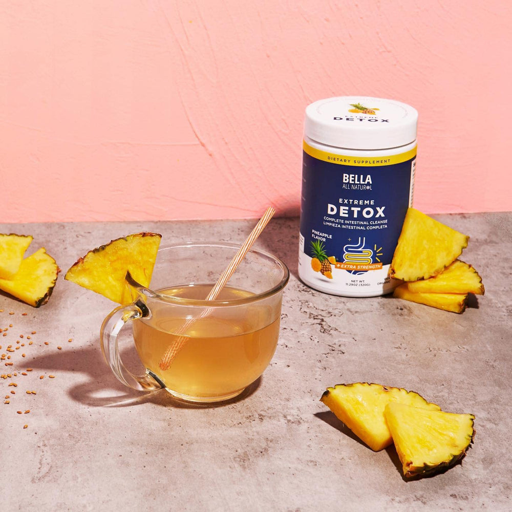 Bella All Natural Extreme Detox Pineapple Powder illustrated ingredients list