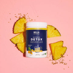 Bella All Natural Extreme Detox Pineapple Powder suggested use ideas for mornings and workouts