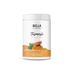 Bella All Natural turmeric and ginger powder bottle for antioxidant support