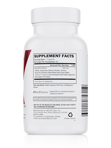 BELDT Labs Skald bottle label close-up for informed dosing