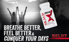 BELDT Labs Skald bottle with nutrition facts shows transparent information