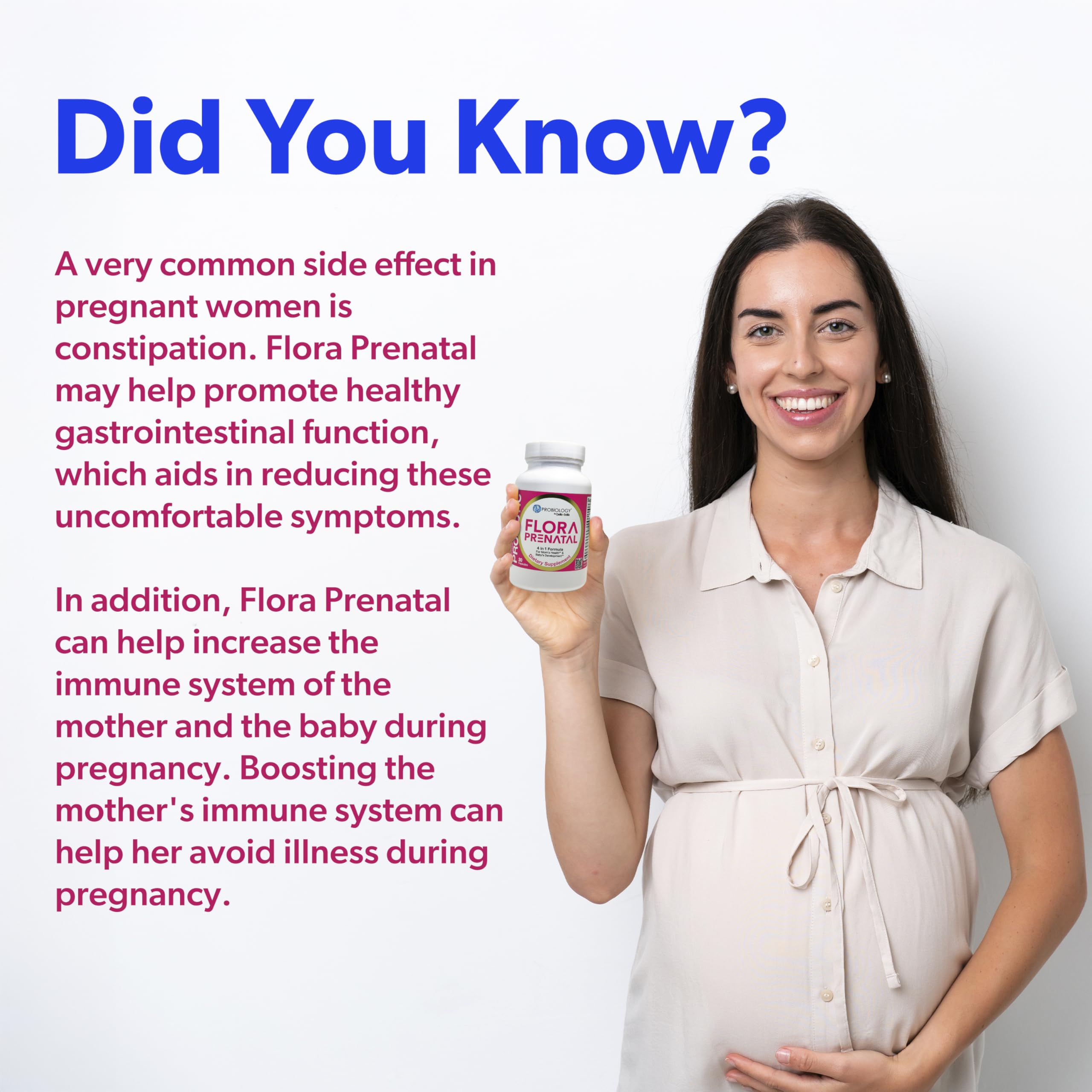 Belle Bella Probiology Flora folic acid capsule for prenatal development support.