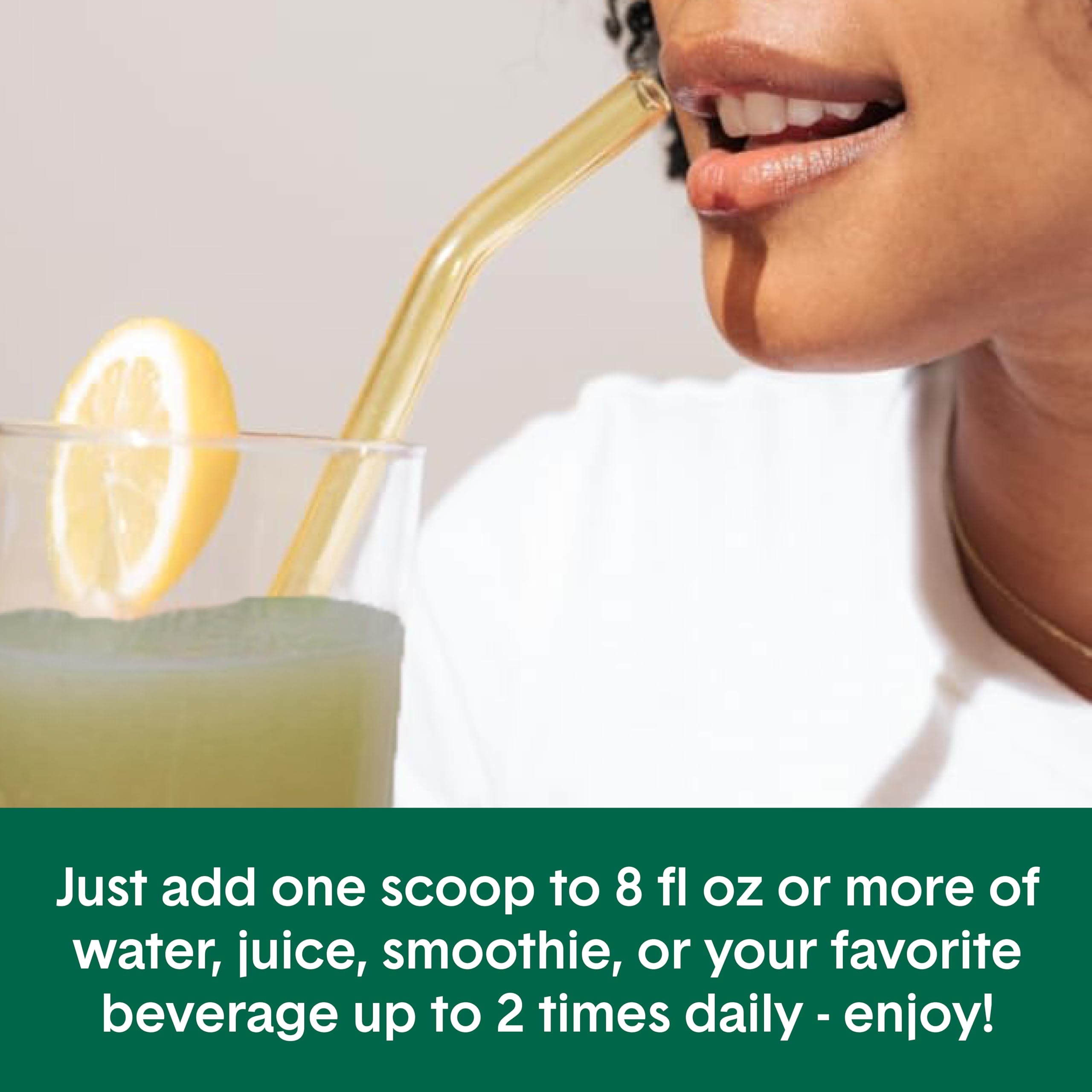 Bellway smoothie with fiber greens serving showing daily dietary fiber.
