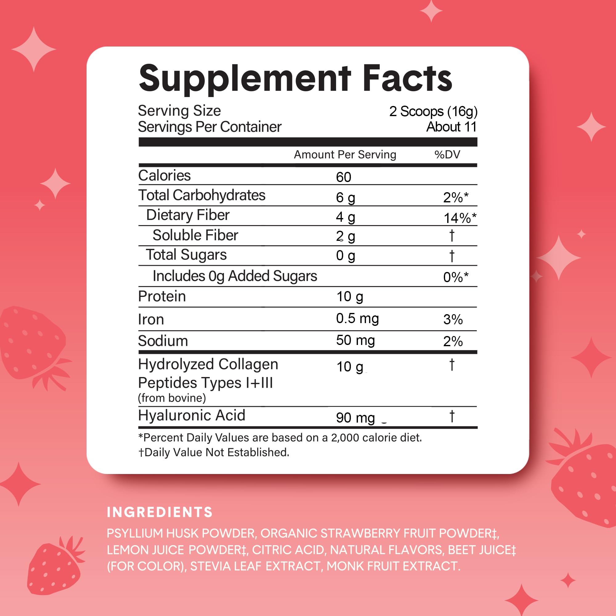 Bellway Super Fiber Powder cold water drink, displaying refreshing Strawberry Lemonade taste.