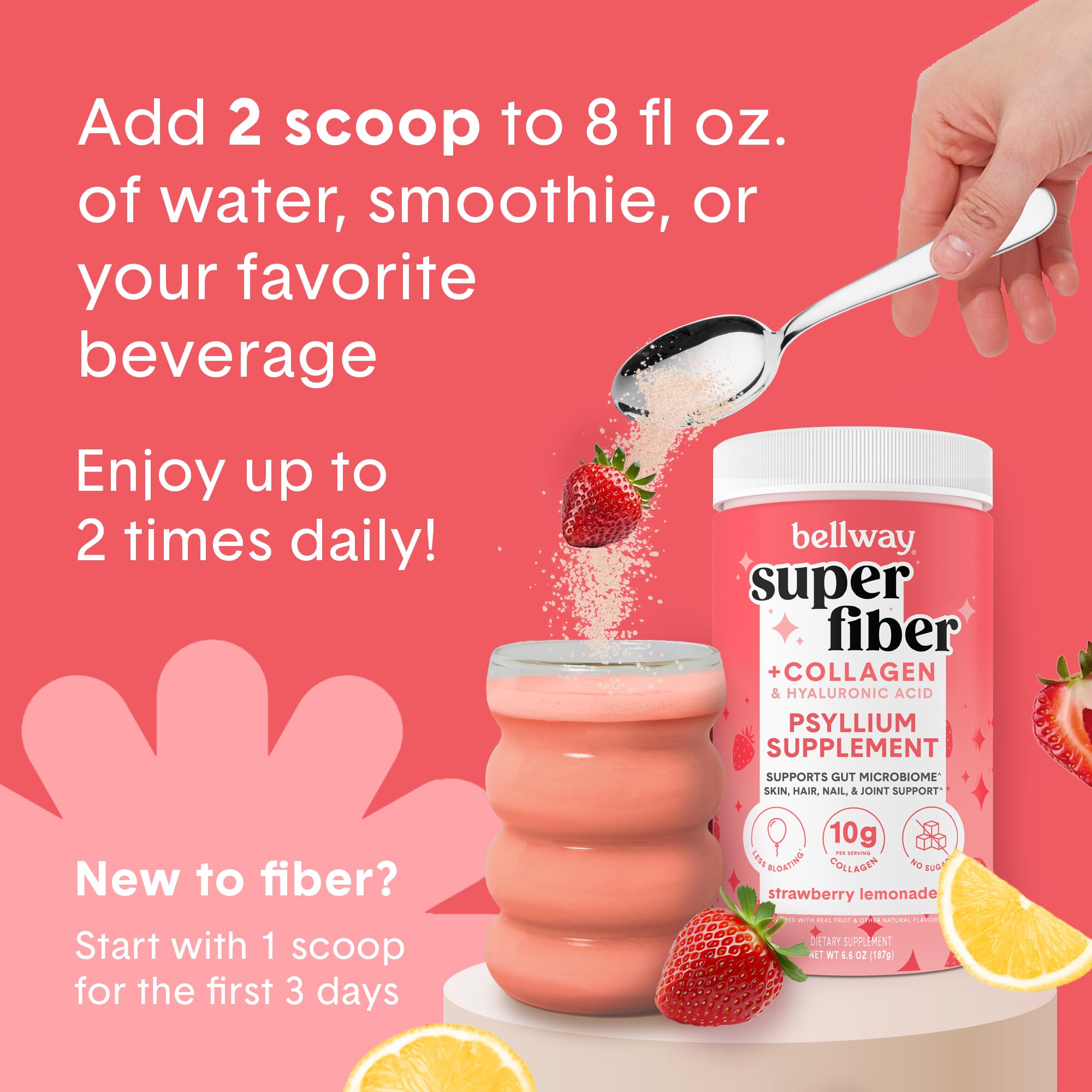 Bellway Super Fiber Powder flavor appearance with vibrant color and aroma.
