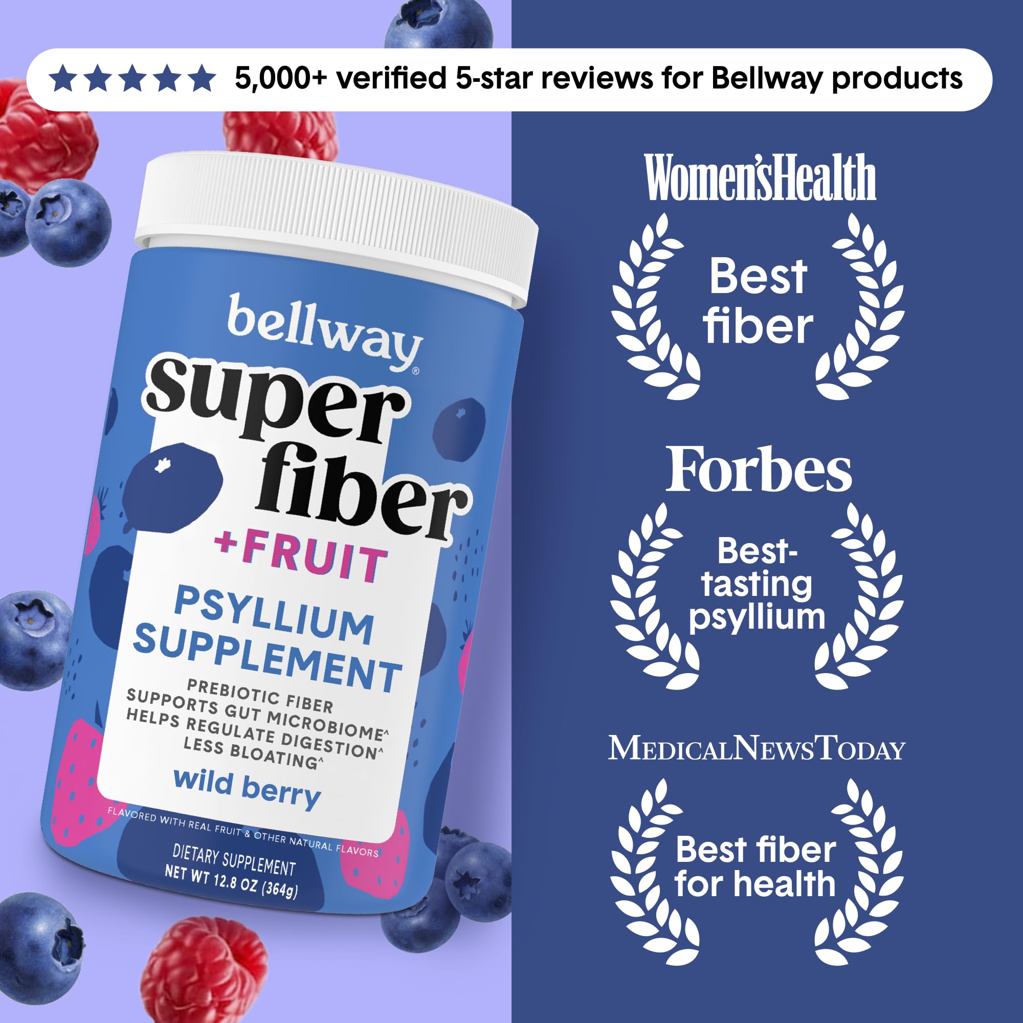 Bellway fiber powder scoop for easy daily measuring and consistent intake.