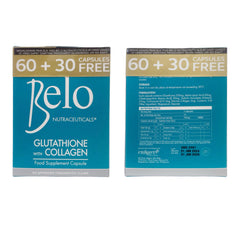 Belo Essentials capsules closeup highlighting antioxidant blend for skin health