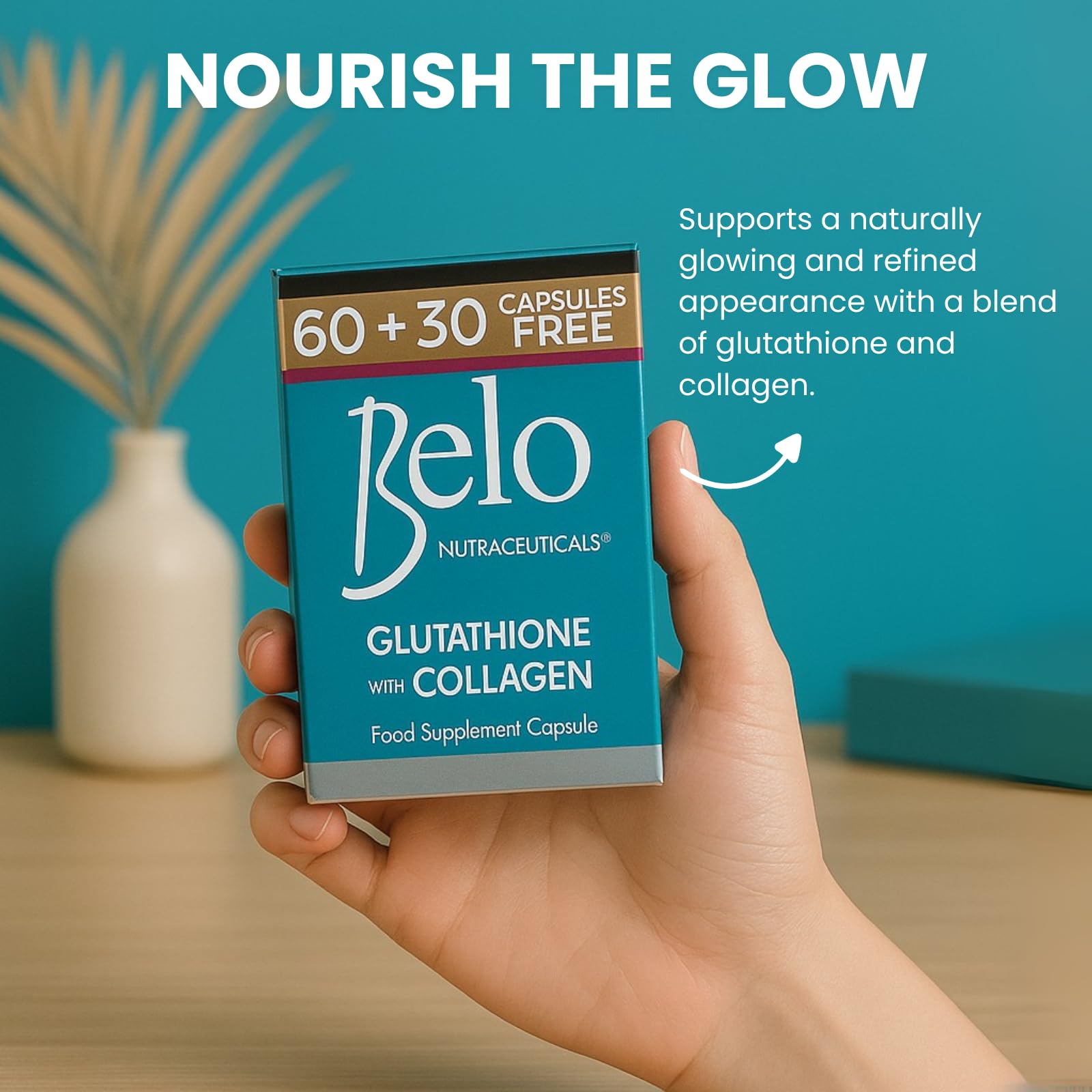 Belo Nutraceuticals ingredients label notes glutathione and collagen