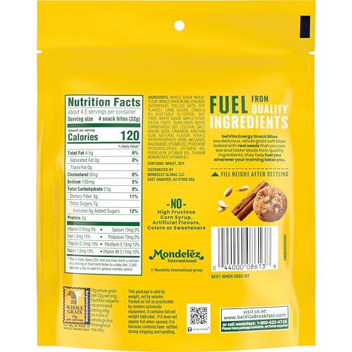 Belvita Energy Snack Bites visible seeds highlight wholesome ingredients