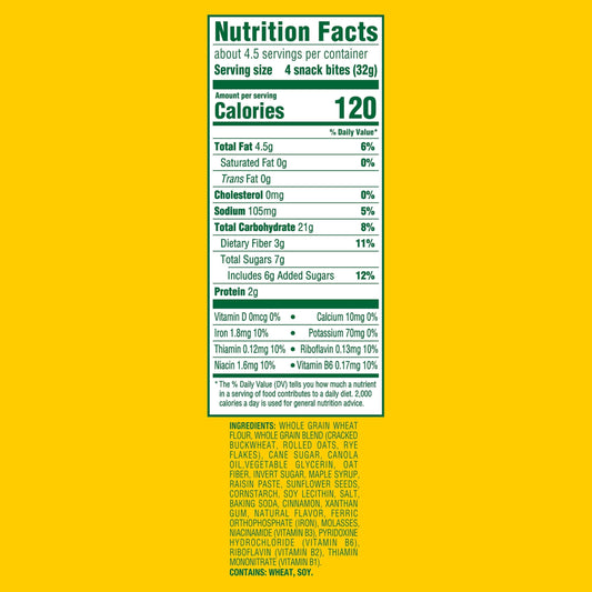 Belvita Energy Snack Bites close-up showing seeds and texture