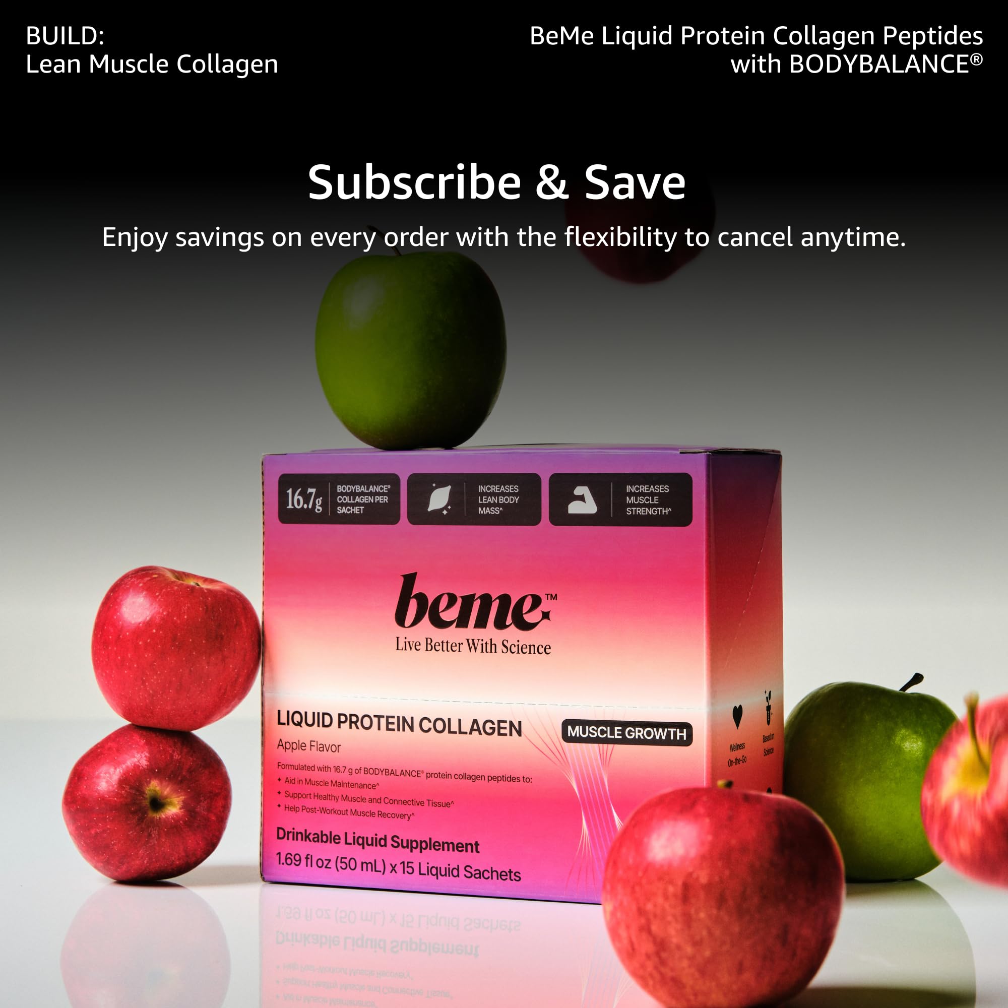 BeMe brand logo on packaging reinforces trusted, science-backed protein options