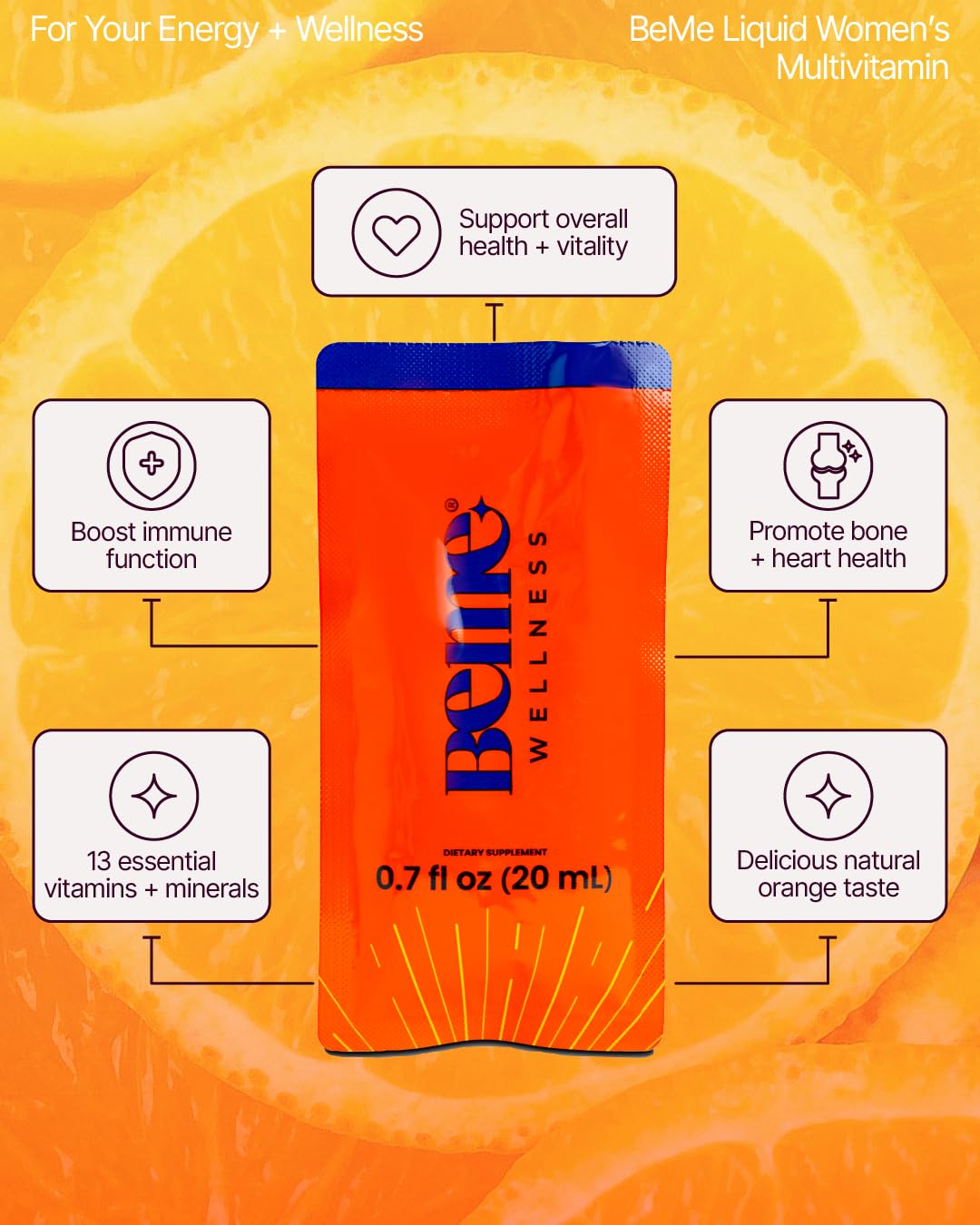 BeMe sachets dissolving in water for easy consumption