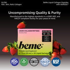 BeMe sachet in a gym bag representing travel-friendly routine.